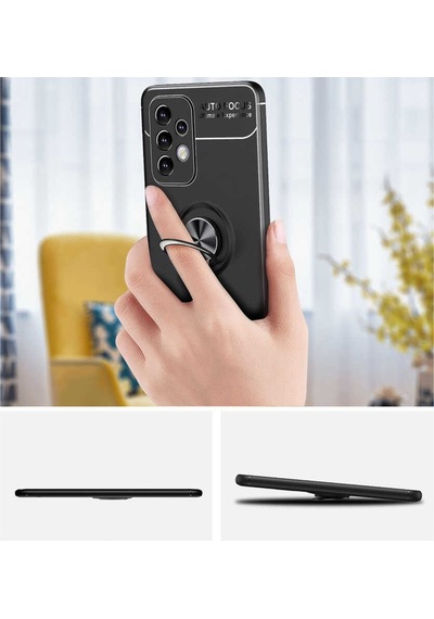 Galaxy A33 5G Kılıf Zore Ravel Yüzüklü Silikon Kılıf