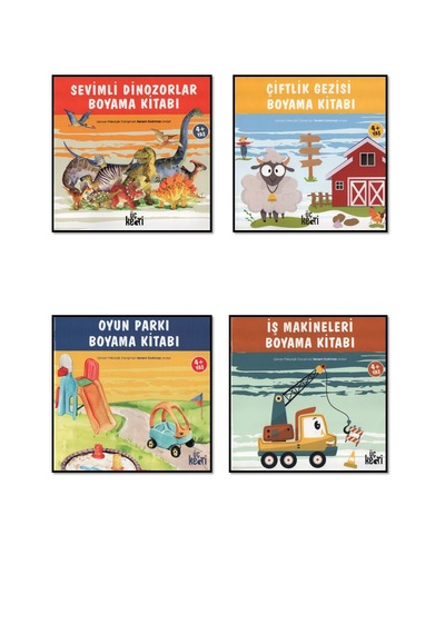 İş Makineleri - Sevimli Dinozorlar - Oyun Parkı - Çiftlik Boyama