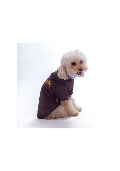 Kahverengi Croissant Vienna Rib Sweat Esnek Kedi Köpek Sweat- Kedi Köpek Kıyafeti