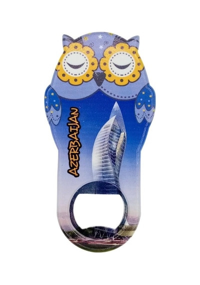 Azerbaycan Temalı Baykuş Magnet Kapak Açacak