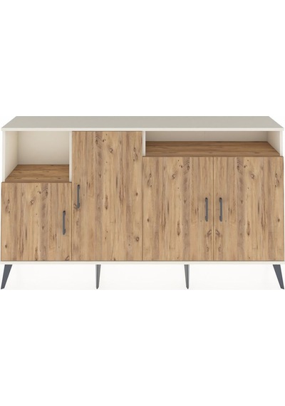 Arges Konsol 5 Raflı 4 Kapaklı 176x30x99 Aytaşı-çam Atlas Çam - Aytası