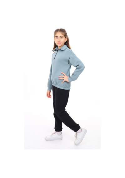 Toontoy Kids Toontoy Kız Çocuk 2'li Takım Baskılı Balıkçı Yaka Fermuarlı Sweatshirt & Beli Paçası Lastikli Cepli Jogger Eşofman Altı - Renk Bloklu 3 İplik Şardonlu Mint Toontoy Kids Toontoy Kız Çocuk 2'li Takım Baskılı Balıkçı Yaka Fermuarlı Sweatshirt & Beli Paçası Lastikli Cepli Jogger Eşofman Altı - Renk Bloklu 3 İplik Şardonlu Mint