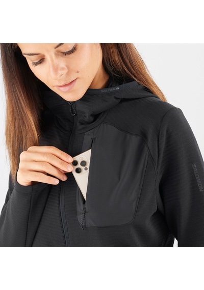 Salomon Essentıal Lıghtwarm Kadın Kapüşonlu Polar Black Lc1946600 Siyah