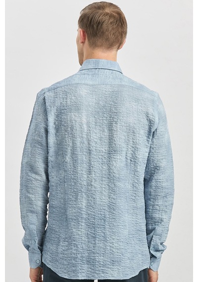 İmza Koyu Mavi Uzun Kollu Baskılı Gofreli Düğmeli Yaka Cepsiz Pamuklu Likralı Slim Fit Gömlek 1004240100 Koyu Mavi İmza Koyu Mavi Uzun Kollu Baskılı Gofreli Düğmeli Yaka Cepsiz Pamuklu Likralı Slim Fit Gömlek 1004240100 Koyu Mavi