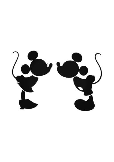 Mickey Mouse Oto Özel Yeni Sticker 20 Cm