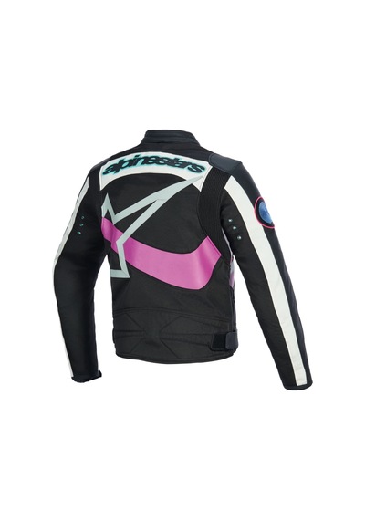 Alpinestars Idles Korumalı Kadın Motosiklet Montu Siyah Beyaz Mor