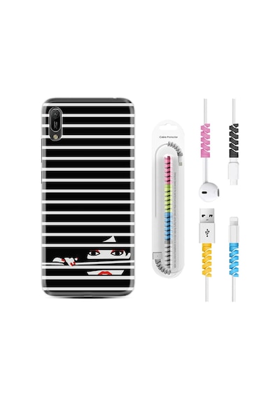 Huawei Y6 2019 Kılıf Kablo Koruyuculu Light My Fire 1366
