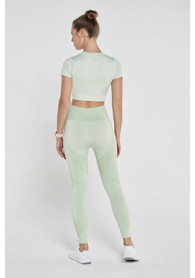 Jerf Captiva Yumuşak Dokulu & Esnek Crop Top Yeşil