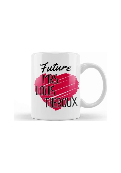 Future Mrs Louis Theroux Love Heart Kupa Bardak Porselen Karışık