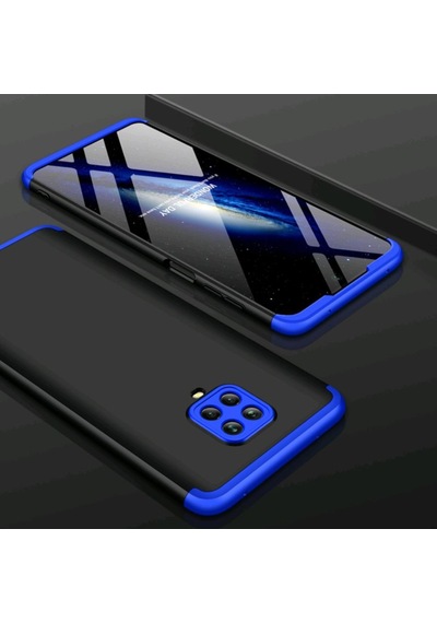Redmi Note 9 Pro Kilif Zore Kamera Korumali Tam Koruma Ays 232687707 - Kampanya-Renk / Nano Ekran Koruyucu(+25)-Siyah-Mavi