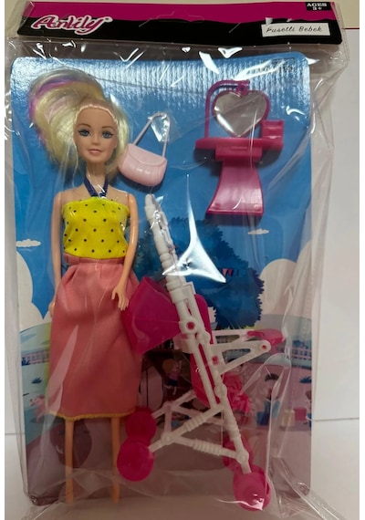 Anlily Dolapli Bebek Oyun Seti Pusetli