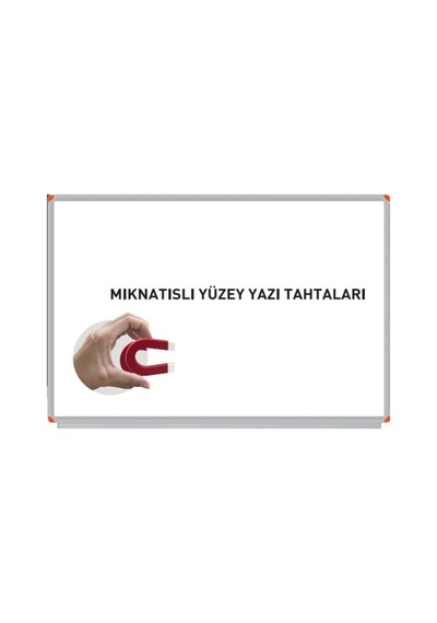 120x200cm Mıknatıs Yüzeyli Beyaz Yazı Tahtası Beyaz