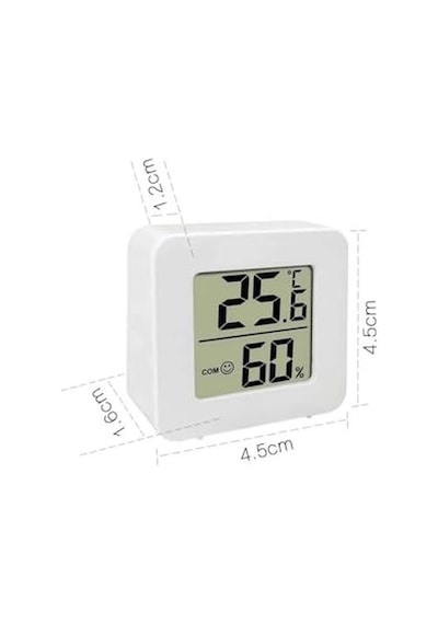 Alkatronik 45mm Mini Nem Sıcaklık Ölçer Hava Durumu Isı Gösterge Dijital Ekran Termometre Ev Oda Ofis Kuluçka