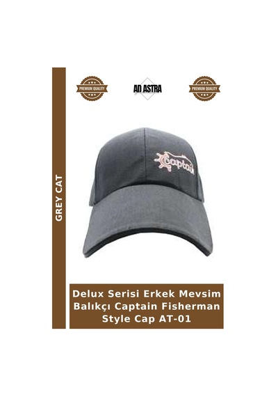 Grey Cat Delux Serisi Erkek Mevsim Balıkçı Captain Fisherman Style Cap At-01 Çok Renkli
