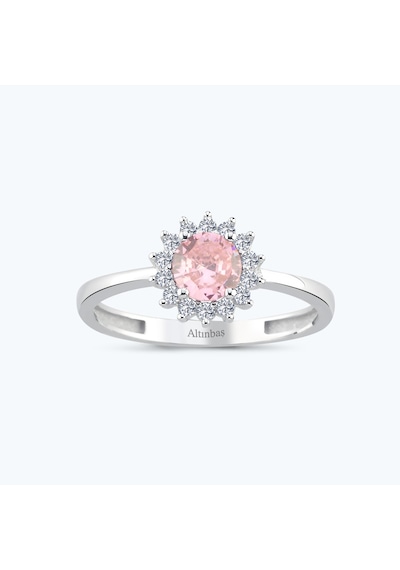 Altınbaş Pembe Taşlı Altın Üçlü Set Autk0036-b-24627-p-set