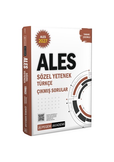 Pegem 2027 Ales Sözel Yetenek Türkçe Tamamı Çözümlü Çıkmış Sorular Pegem Yayıncılık