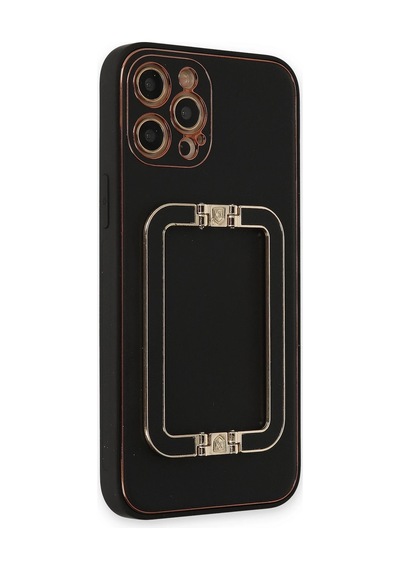 Newface - 441 - iPhone Uyumlu 12 Pro Max Kılıf Coco Elit Kapak - Csmo-tex - - Siyah