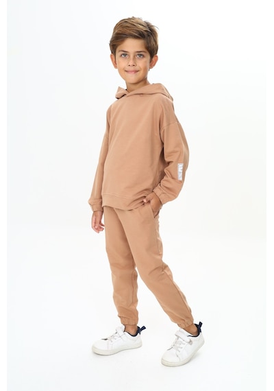 Toontoy Kids Toontoy Erkek Çocuk Arma Detaylı Eşofman Takımı Kahverengi