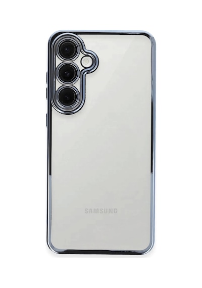Samsung Galaxy S24 Fe Uyumlu Kılıf Lensli Silikon - Lacivert