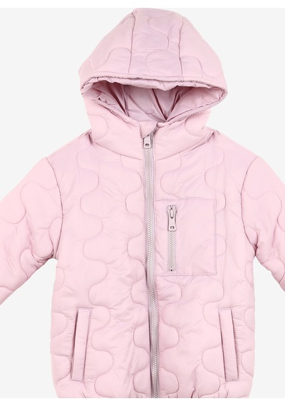 Caterpillar Pembe Kız Çocuk Dik Yaka Kapitone Mont C3wg-mnt07