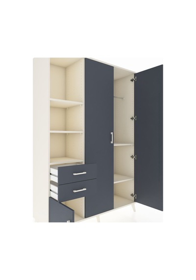 Hyperion Dolap 5 Raflı 2 Çekmeceli Tek Askılı 132x44x195 Aytaşı-antrasit/antrasit Antrasıt/antrasıt - Aytası Hyperion Dolap 5 Raflı 2 Çekmeceli Tek Askılı 132x44x195 Aytaşı-antrasit/antrasit Antrasıt/antrasıt - Aytası