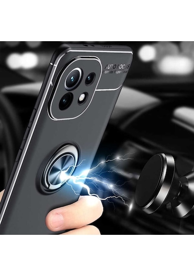 Xiaomi Mi 11 Kılıf Yüzüklü Magnetli Ravel Case