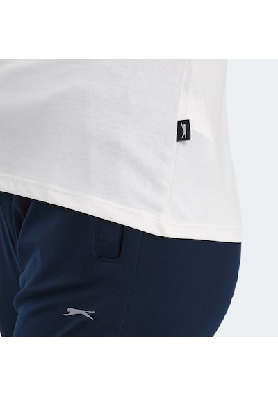 Slazenger PERICAS Kadın V Yaka Ekru Tişört
