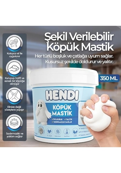 Köpük Mastik Doldurur, Yalıtır, Sızdırmazlık Sağlar 350 Ml