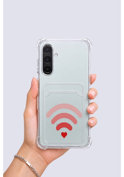 Samsung Galaxy Uyumlu A26 Kartlıklı Aşk Sinyali Desenli Kılıf Çok Renkli
