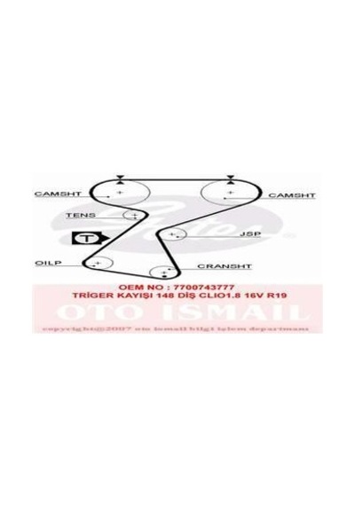 GATES 5244XS TRIGER EKSANTRIK KAYISI R19 CLIO 91-98 MEGANE I 96-9