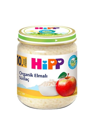 Hipp Organik Elmalı Sütlaç 10+ Ay Kavanoz Maması 200 G
