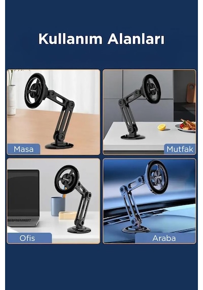 Torima Jx-052 Siyah Çok Amaçlı Manyetik Car Holder Araç İçi Telefon Tutucu Siyah