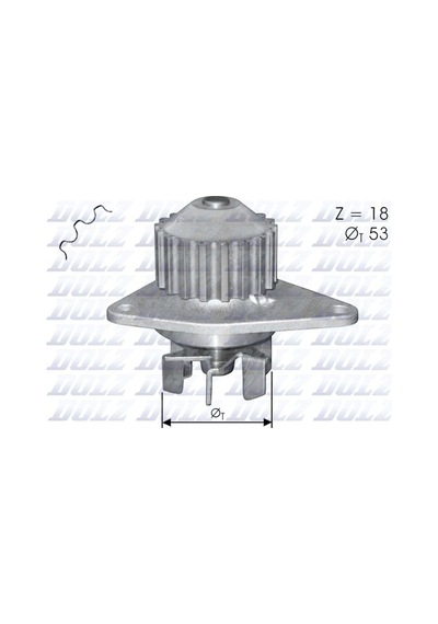 Dolz C114 Devirdaim Su Pompası P106- p206- p207- p307- bıpper- nemo- partner- berlıngo- c2- c3- saxo- xsara 1.4 Tu3jp- tu3a 1.4 8v Mqp Fıat Fıorıno 1.4 Kft.- kfv 1201.g0- 9631169188- 1609417080