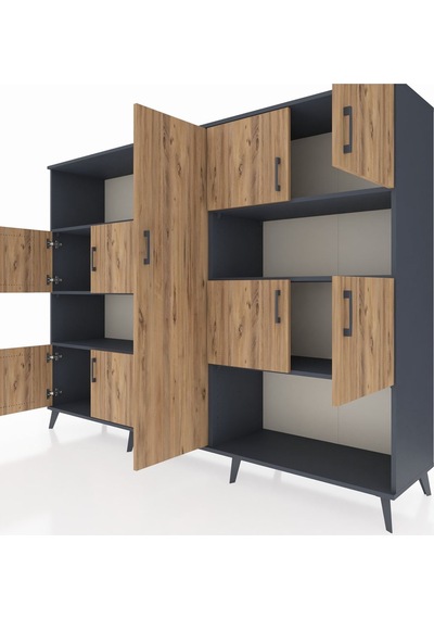 Hyperion Dolap 10 Raflı 9 Kapaklı 220x44x163 Antrasit-çam/antrasi Antrasit-çam/antrasit Hyperion Dolap 10 Raflı 9 Kapaklı 220x44x163 Antrasit-çam/antrasi Antrasit-çam/antrasit
