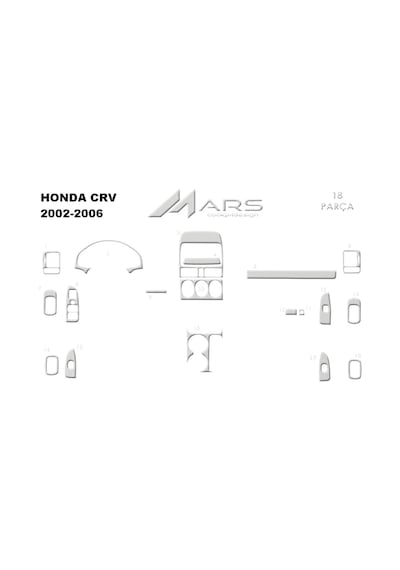 Honda Cr V Konsol Kaplama-torpido Kaplama 2002-2006 Alüminyum