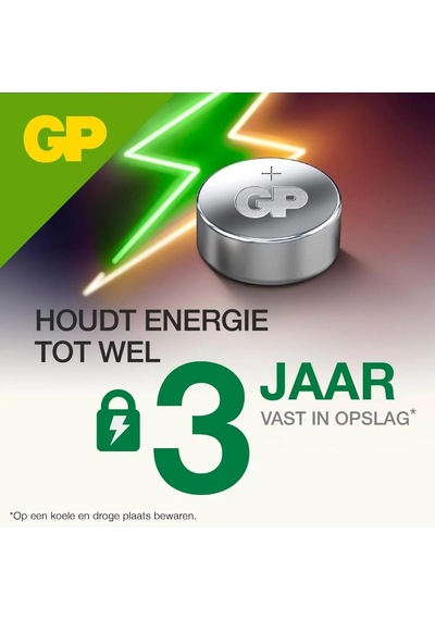 Batteries Gpa76 Lr44 Düğme Pil, 1.5 Volts, Gri