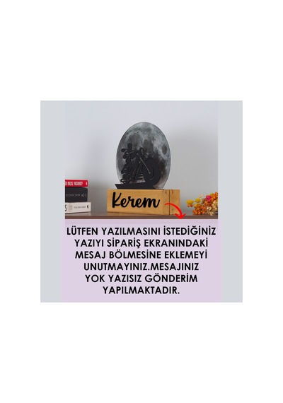 Işıklı Pleksi Dolunay Kişiselleştirilebilir Dekoratif Biblo Zora Motor Anahtar Askılığı Gri - 740323855 Gri