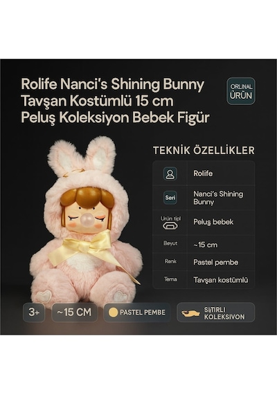 Rolife Nanci S Shining Bunny Blind Box Koleksiyon Figürü Açık Pembe