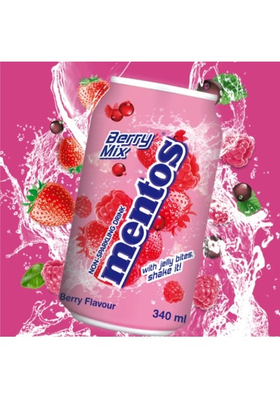 Mentos Hindistan Cevizi Jölesi Parçacıklı Karışık Orman Meyvesi Aromalı İçecek 340 ML