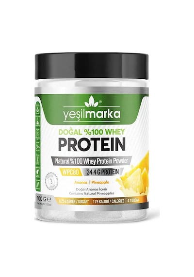 Yeşilmarka Doğal Whey Protein Tozu Ananas 100 Gr. Aromasız