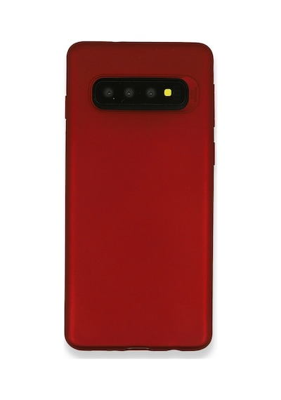 Newface - 173 - Samsung Galaxy Uyumlu S10 Plus Kılıf First Silikon - Csmo-tex - - Bordo