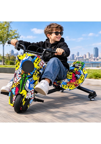 İnwelt Drift Car Bluetooth Hoparlörlü Graffiti Desenli Drift Scoote