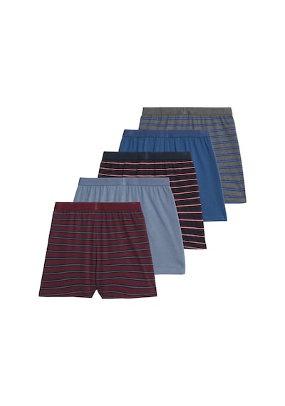 Marks & Spencer 5’li Pamuklu Dokuma Boxer Seti T14008377F Çok Renkli
