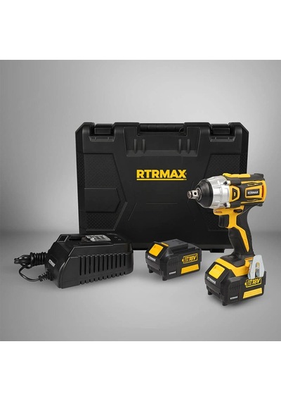 Rtrmax Şarjlı Darbeli Somun Sıkma 18v Çift Akülü 4 A.h, Kömürsüz Motor,