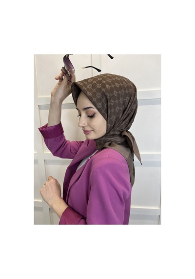 Aker Elegance Monogram Eşarp Çikolata 1090500 Çikolata Çikolata