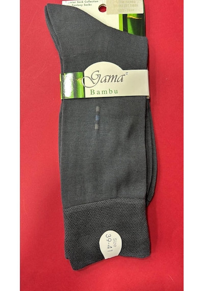 G.A.M.A. Gama Erkek Bambu Soket Çorap 6 Çift-815 Koyu Gri
