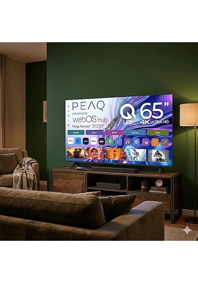 Peaq 65Q90 65" QLED Smart TV Webos İşletim Sistemli Dahili Uydu Alıcılı 4K UHD TV