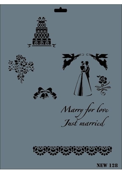 Rich New Seri N-128 Stencil 35x25 Cm - Elwm-287587 Renkli
