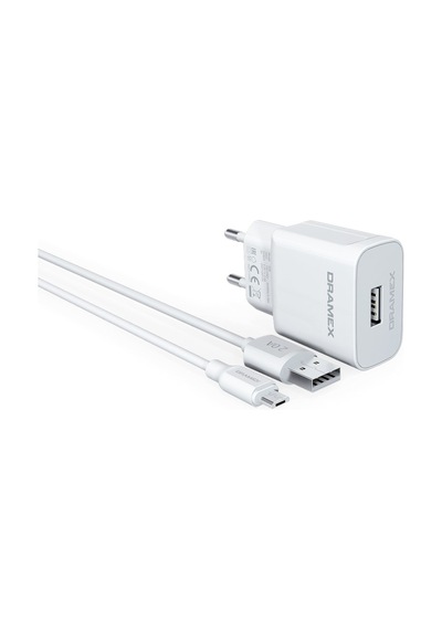 Dramex D26M 2.6A Micro Usb Şarj Adaptörü & Şarj Data Kablosu