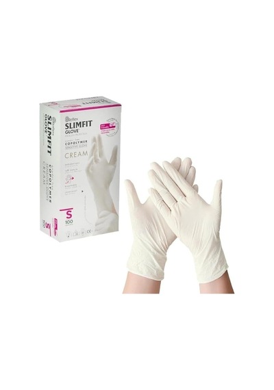 Reflex Slimfit Copolymer Tek Kullanımlık Eldiven 100'lü Paket Gıda Uyumlu, Pudrasız, Lateks İçermez, Gıda Ha Diğer